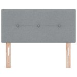 Headboard LED vidaXL capitonné clair avec boutons 80 cm en tissu