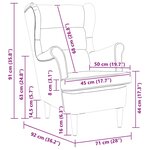 vidaXL Fauteuil gris nuage 74x84x100 cm tissu