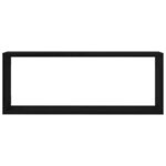 vidaXL Étagères murales avec étagère 2 Pièces Chêne noir 60 x 15 x 23 cm