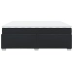 vidaXL Sommier à lattes de lit avec matelas Noir 200x200 cm Similicuir