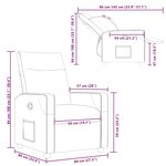 vidaXL Fauteuil inclinable gris nuage tissu