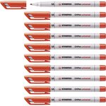Feutre pour Transaprent OHPen encre soluble Pointe médium rouge x 10 STABILO