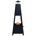 vidaXL Foyer Noir 35x35x99 cm Acier