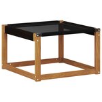 vidaXL Pouf d'Extérieur Bois d'acacia massif et tissu Textilène