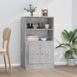 vidaXL Buffet haut gris béton 60x35 5x103 5 cm bois d'ingénierie