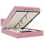 VidaXL Cadre de lit ottoman avec matelas rose 140x200 cm velours