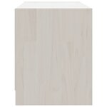 vidaXL Meuble TV Blanc 80x31x39 cm Bois de pin massif