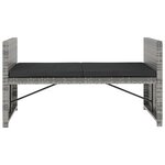 vidaXL Salon de jardin 5 Pièces avec coussins résine tressée gris