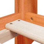 vidaXL Lit superposé avec toit cire marron 90x190cm bois massif de pin