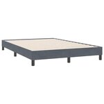 vidaXL Sommier à lattes de lit et matelas gris foncé 140x220cm velours