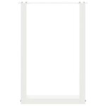 vidaXL Pieds de table à manger en U  2 pièces  blanc  50 x (72-73) cm  acier