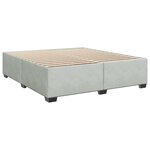 vidaXL Cadre de lit sans matelas gris clair 200x200 cm velours