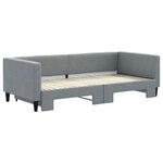 vidaXL Lit de jour avec gigogne sans matelas gris clair 90x200 cm