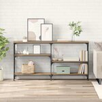 vidaXL Table console avec étagère Chêne artisanal 150 x 29 x 76 5 cm