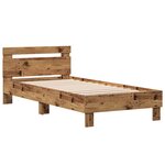 vidaXL Cadre de lit Bois ancien Bois d'ingénierie
