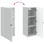 vidaXL Armoire Murale Blanc 33 x 34 5 x 90 cm Bois d'ingénierie