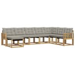 vidaXL Ensemble de canapés d'extérieur 8 pc Blanc et gris clair