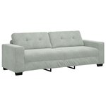 vidaXL Ensemble de Canapés 3 Pièces Gris 221 x 78 x 80 cm Velours