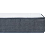 vidaXL Matelas de sommier à lattes 160x80x20 cm mi-doux tissu