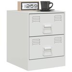 vidaXL Tables de chevet 2 Pièces blanc 34 5x39x44 cm acier