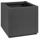 Jardinier vidaXL gris foncé 36x36x35 cm PP