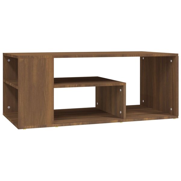 vidaXL Table basse Chêne marron 100x50x40 cm Bois d'ingénierie