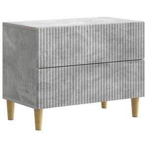 vidaXL Cabinet de chevet avec tiroir Gris béton 62 x 34 5 x 48 cm