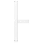 vidaXL Pieds de table basse en T  2 pièces  blanc  70 x 25 x (30-31) cm  acier