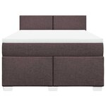 vidaXL Sommier à lattes de lit avec matelas Marron foncé 140x190 cm