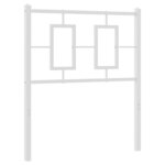 vidaXL Tête de lit métal blanc 75 cm