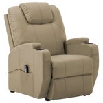Vidaxl fauteuil releveur inclinable cappuccino similicuir