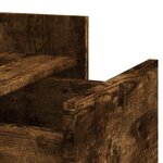 vidaXL Table de chevet chêne fumé 45x50x65 cm bois d'ingénierie