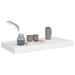 vidaXL Étagères murales flottantes 2 Pièces blanc 50x23x3 8 cm MDF