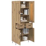 vidaXL Haut Armoire avec tiroir Chêne artisanal 69 5 x 34 x 180 cm