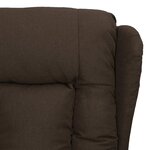 vidaXL Fauteuil inclinable Marron foncé Tissu