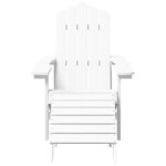 vidaXL Chaises de jardin Adirondack repose-pied table PEHD Blanc