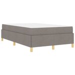 vidaXL Lit à ressorts avec matelas Taupe et blanc 120 x 200 cm tissu