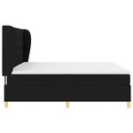 vidaXL Lit à ressorts avec matelas gris foncé 90x190 cm Noir tissu