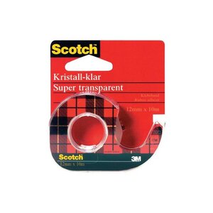 Dévidoir Ruban adhésif Crystal Clear 600  12mm x 10 m SCOTCH