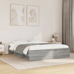 vidaXL Cadre de lit sonoma gris 160x200 cm bois d'ingénierie