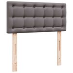 VidaXL Lit ottoman avec matelas gris 90x200 cm similicuir