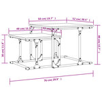 vidaXL Table basse gigogne 2 Pièces noir bois d'ingénierie