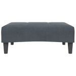 vidaXL Canapé-lit à 2 places avec repose-pied gris foncé velours