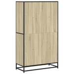 vidaXL Bibliothèque chêne sonoma 80 5x35x139 cm bois d'ingénierie