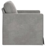 vidaXL Canapé Gris clair 78 x 78 x 80 cm Velours