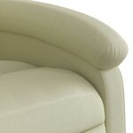 vidaXL Fauteuil inclinable électrique crème cuir véritable