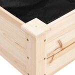 vidaXL Jardinière avec doublure 118x59x76 cm bois massif de sapin