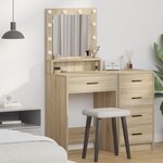 vidaXL Coiffeuse Chêne sonoma 50 x 41 x 135 cm Bois d'ingénierie