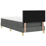 vidaXL Lit avec sommier et matelas gris foncé 80x200 cm en tissu