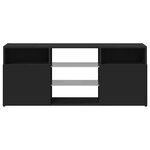 vidaXL Meuble TV avec lumières LED noir 120x30x50 cm